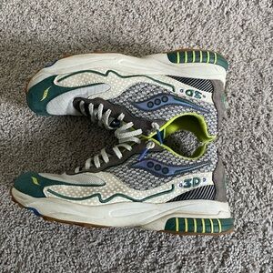 Saucony Lime and White Sneakers